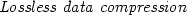 \textit{Lossless data compression}