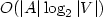 O(|A|\log_{2}|V|)