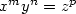 x^{m}y^{n}=z^{p}
