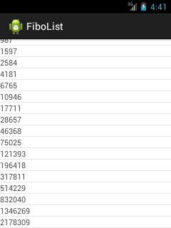Activité d'affichage de nombres de Fibonacci