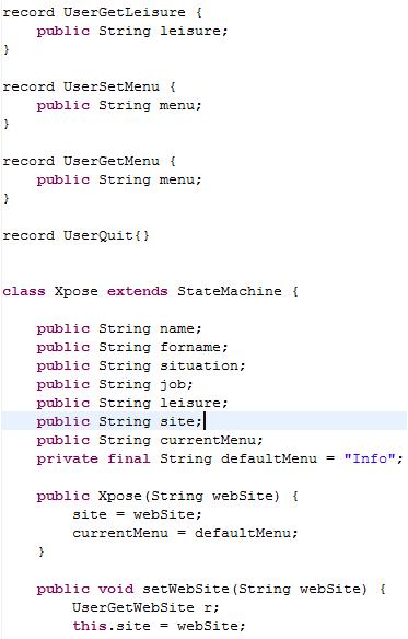 Modèle sous forme de code avec QTronic