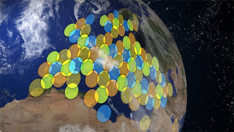 Couverture du satellite KA-SAT Couverture du satellite KA-SAT