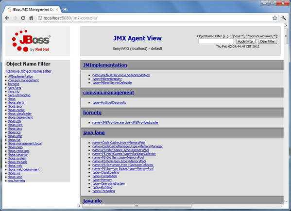 Console JMX JBoss