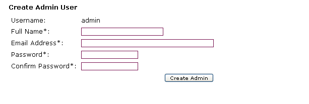 Admin console